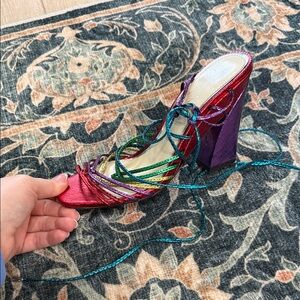 Jessica Simpson Multicolor Strappy Heels